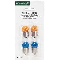Replacement Parts<Department 56 #524 Replacement Lightning Bulbs- (2)Yellow & (2)Blue