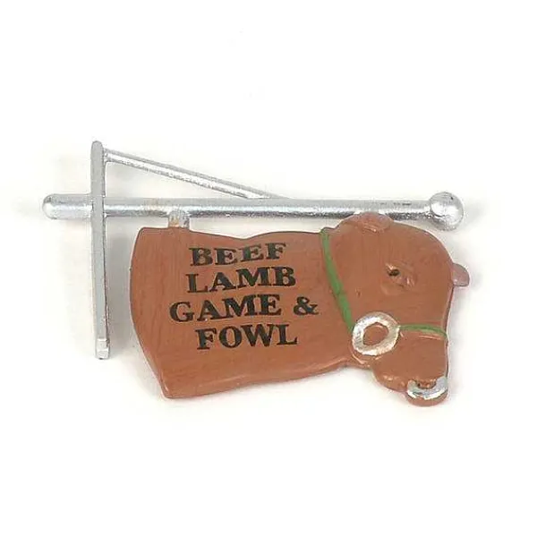 Replacement Parts<Department 56 Abel Beesley Butcher Beef, Lamb, Game, Fowl Hanging Sign