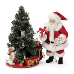 New Santas<Department 56 Barking Up The Tree