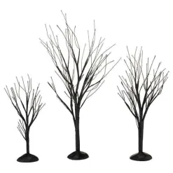 Village Halloween Accessories<Department 56 Black Bare Branch Trees, St/3