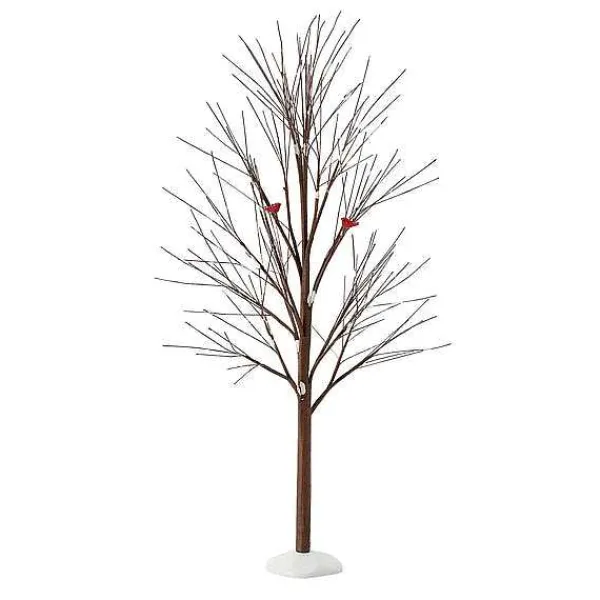 Christmas Basics<Department 56 Brown Tree With Snow/Bird