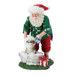 New Santas<Department 56 Bulldog Bubble Bath