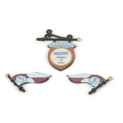 Replacement Parts<Department 56 Frost Fair Pavilion 2 Flags, 1 Hanging Sign