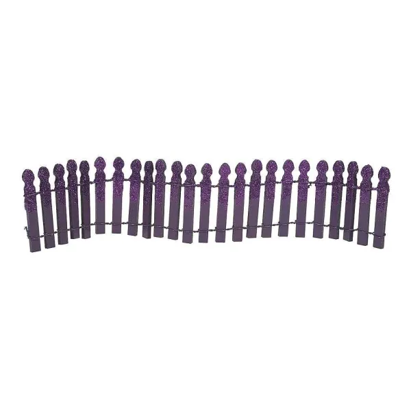 Village Halloween Accessories<Department 56 Ghoulish Purple Glitter Fence