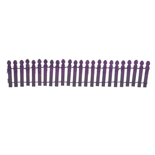 Village Halloween Accessories<Department 56 Ghoulish Purple Glitter Fence