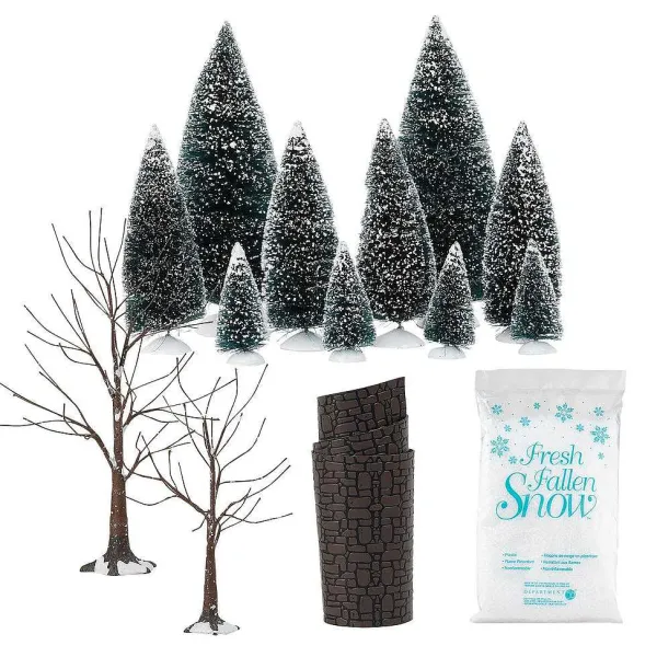 Village Accessories<Department 56 Landscape Trees Snow Road