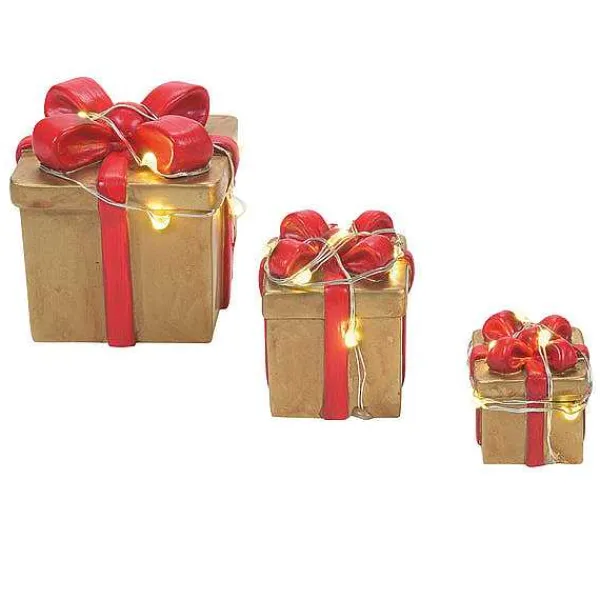 Village Accessories<Department 56 Lit Festive Gift Box St/3