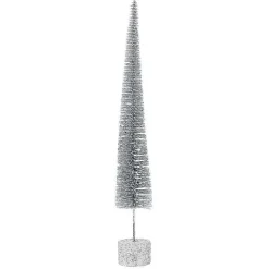 Christmas Basics<Department 56 Med. Silver Glitter Spike Tree