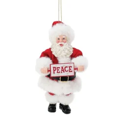New Santas<Department 56 Peace/Joy Flip Orn