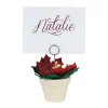 Snowbabies Classic Collection<Department 56 Poinsettia Pot Place Card Hldr