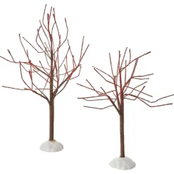Village Accessories<Department 56 Red Sparkle Trees, Set Of 2