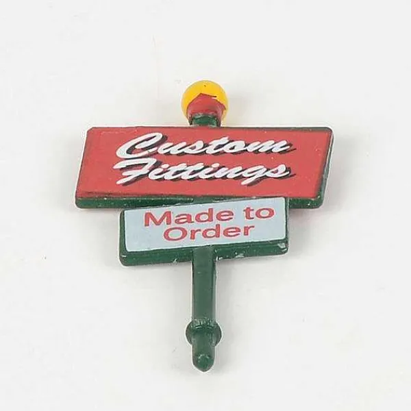Replacement Parts<Department 56 Santa's Chair Works Custom Fittings Post Sign (To The Right Of Front Door)