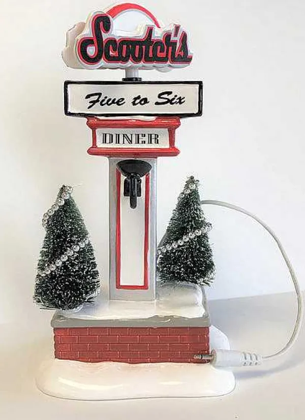 Replacement Parts<Department 56 Scooter's Diner Lit Sign