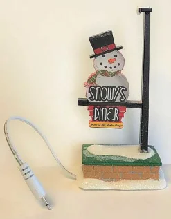 Replacement Parts<Department 56 Snowy's Diner Lit Sign
