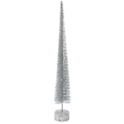Christmas Basics<Department 56 Tall Silver Glitter Spike Tree