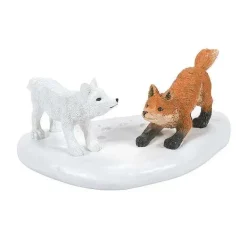 Village Accessories<Department 56 White Christmas Fox Face Off
