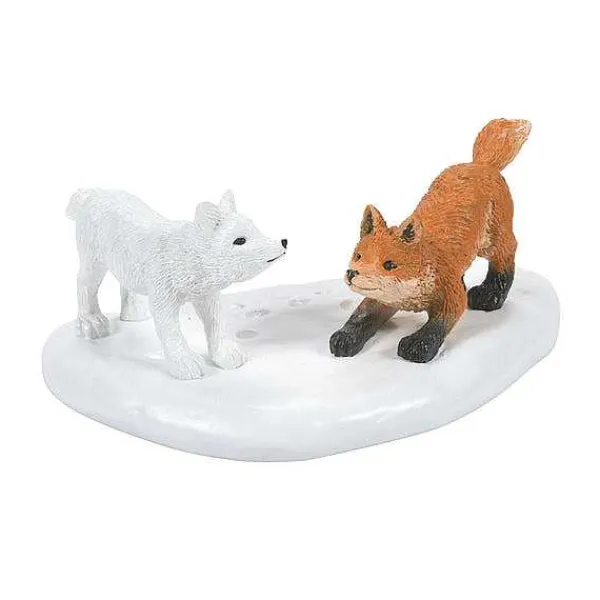 Village Accessories<Department 56 White Christmas Fox Face Off